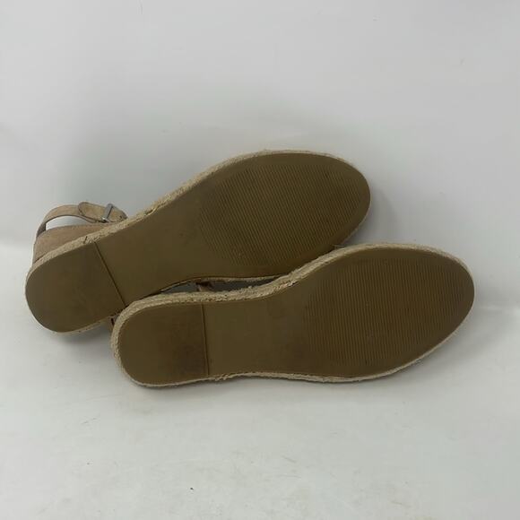 Steve Madden Lesko Tan Ankle Strap Espadrille with Jute Trim Size 8.5 - Picture 5 of 8